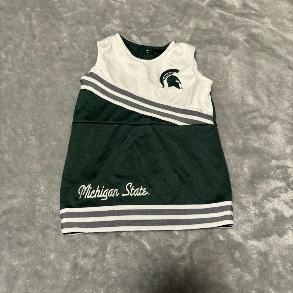 Rivalry Threads Michigan State University Green and White Cheer Dress